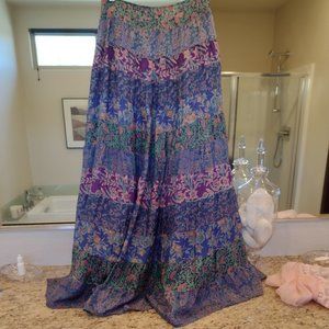 Calypso Christiane Celle 100% silk maxi skirt size S